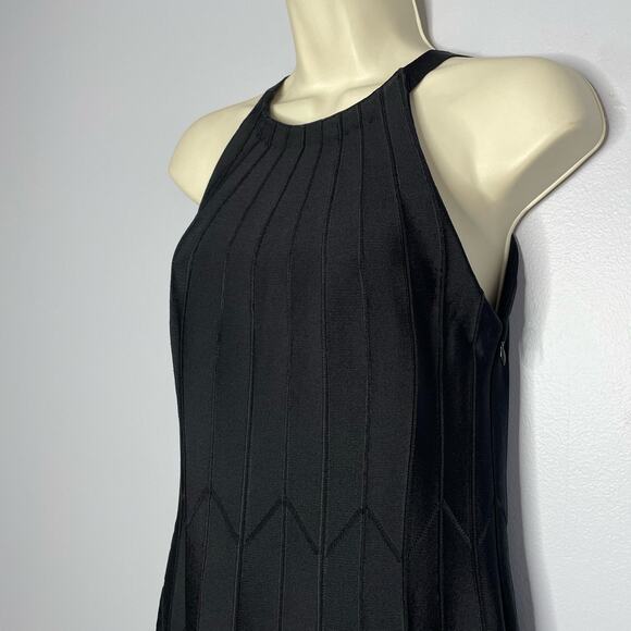 CAROLINA HERRERA Pleated Stretch-knit Midi Dress Fit Flare Elegant Minimalist L - Picture 8 of 16